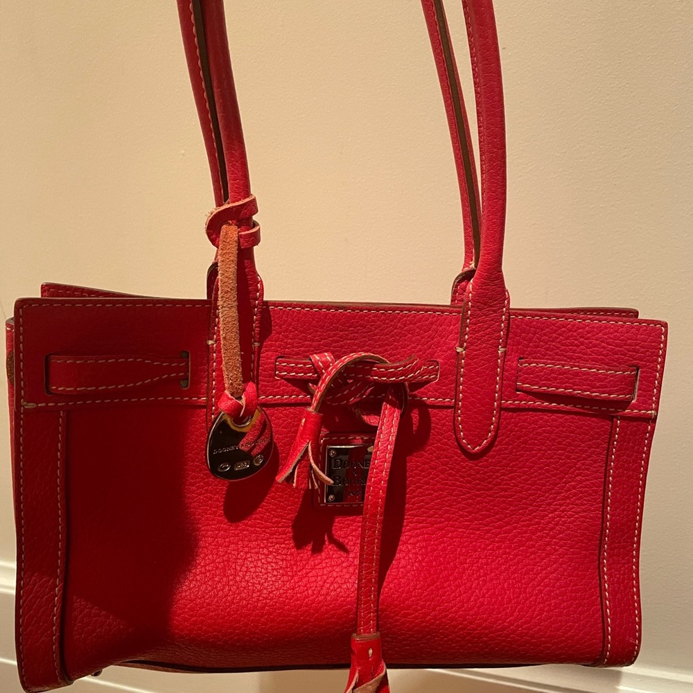 Dooney & Bourke mini tassle red bag